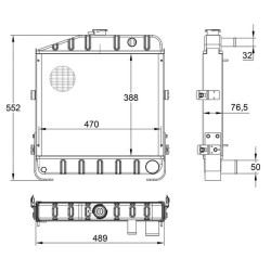 Case - IH 533 3148115R94N Radiatorius tinka Case - IH