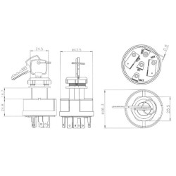 Case - IH C70 20500806PN Uždegimo jungiklis P-0-1-2, Pneutron