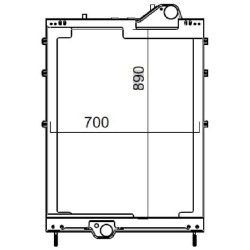 John Deere 8320RT RE242256N radiatorius