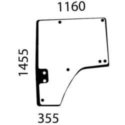 John Deere 9420T R564765 Durų stiklas kairysis