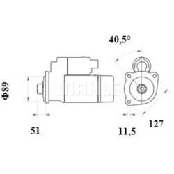 John Deere 9520 MS974 Starteris 12V 4.0kW