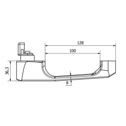Case - IH CS48 CA4045 Išorinių durų užraktas kairėje/dešinėje