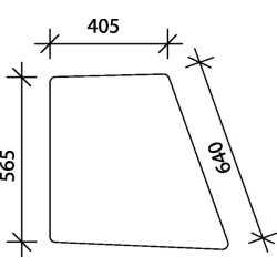 Case - IH CS58 D7102 Durų stiklo viršus