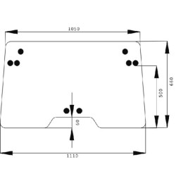 Case - IH CS68 134571605N priekinis stiklas