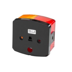 Case - IH CS68 2SD002776241 Galinis žibintas RH kvadratinis, 12V, gintarinis/raudonas, užsukamas, 95x54,5x90mm, Hella