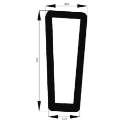 Case - IH CS75 134571604N Apatinis priekinis stiklas