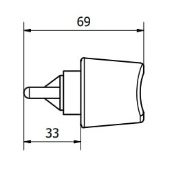 Case - IH CS75 CA4045 Išorinių durų užraktas kairėje/dešinėje