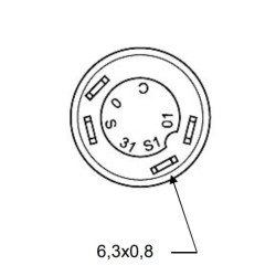 Case - IH CS80 11245400PN Stūmimo jungiklis, pakėlimas ir nuleidimas, apvalus, geltonas