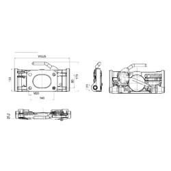 Case - IH CS80 05720020A02 Adapterio plokštė 325 mm