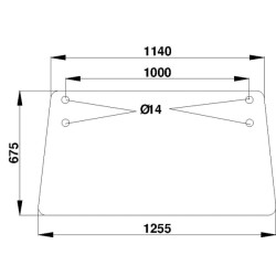 Case - IH 633 D7408 Galinio lango viršutinė dalis
