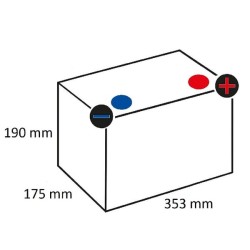 Case - IH CS90 Pro 595402080KR Baterija 12V 95Ah 800A JK: 019 Kramp