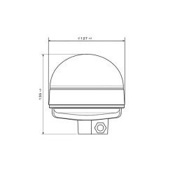 Švyturys LED, 17W, 12-24V, gintaro spalvos, tvirtas stulpas, Ø 127x135mm, E-VENUS by Sacex 2143L05E08
