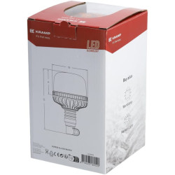 Švyturys LED, 20W, 12-24V, gintaro spalvos, lankstus stulpo tvirtinimas, Ø 126mm x201mm LA20090