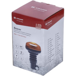 Švyturys LED, žemo profilio, 15W, 12-24V, gintaro spalvos, lankstus stulpo tvirtinimas, Ø 86mm x138mm LA20092