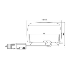 Švyturys LED, 11W, 9-32V, gintaras, magnetinis polius, sukamas, Ø140mmx94mm, ATLAS 212520