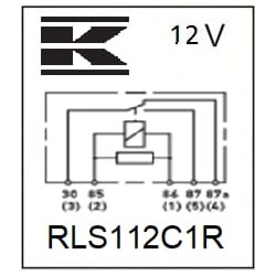 Case - IH CS95 Pro RLS112C1R Mikro relė 12V, 20A/35A, su rezistoriumi