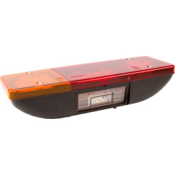 Daugiafunkcinis galinis KŠ žibintas LED, stačiakampis, 12-24V, 287,5x100,5x65 mm, 5 kontaktų, Kramp LA40020