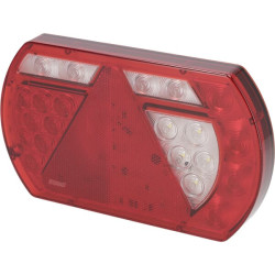 Daugiafunkcinis galinis dešinės šviesos diodas, 12V, 236x140x24,3 mm, 5 kontaktų durtuvas, Kramp L26060P5RH1