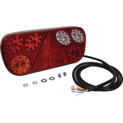 Galinis žibintas LH LED, stačiakampis, 12/24V, 315x32x145mm, Kramp LA111329