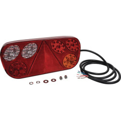 Galinis žibintas RH LED, stačiakampis, 12/24V, 315x32x145mm, Kramp LA111330