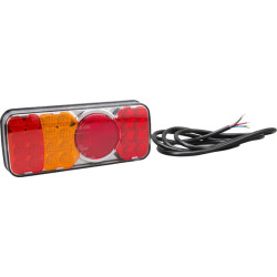 Daugiafunkcinis galinis KŠ žibintas LED, stačiakampis, 12-24V, 200,5x85x40mm, Kramp LA40033