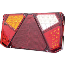 Daugiafunkcinis galinis KŠ žibintas LED, stačiakampis, 12-24V, 242x134x36.5mm, 7 kontaktų, Kramp LA40008
