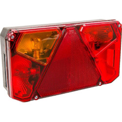 Daugiafunkcinis galinis KŠ žibintas Halogeninis, stačiakampis, 12/24V, 242x134x58mm, 5 kontaktų, Kramp LA40907