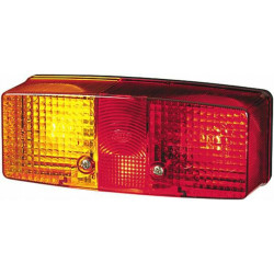 Galinis žibintas LH stačiakampis, 12/24V, raudona/oranžinė/balta, užsukamas, 158x51x64mm, Hella 2SE997111011