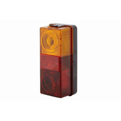 Galinis žibintas stačiakampis, 12/24V, raudona/oranžinė, užsukamas, 170x64x75mm, Hella 2VA998531031