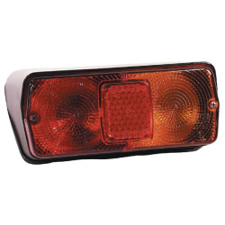 Galinis žibintas RH stačiakampis, 12V, raudonas/gintaras, užsukamas, 212x155mm Deutsch kištukas, Cobo 02529000