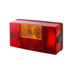 Galinis žibintas LH stačiakampis, 12/24V, raudona/oranžinė, užsukamas, 210x66x108mm, Hella 2SD006040031