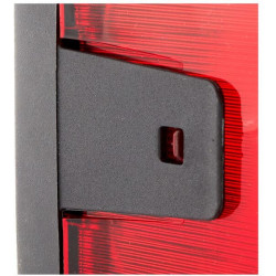 Galinis žibintas LH stačiakampis, 12/24V, raudona/oranžinė, užsukamas, 210x66x108mm, Hella 2SD006040031