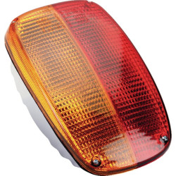 Galinis žibintas LH stačiakampis, raudonas/gintaras, užsukamas, 259x158mm AMP kištukas, Cobo 02942000