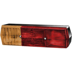 Galinis žibintas LH stačiakampis, 12/24V, gintarinis/raudonas, užsukamas, 330x78x95mm, Hella 2SD001688171