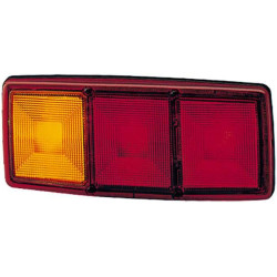 Galinis žibintas LH stačiakampis, 12V, raudona/oranžinė, užsukamas, 344x147mm, Hella 2SD003167011
