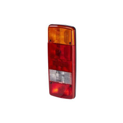 Galinis žibintas LH stačiakampis, 12/24V, raudona/gintarinė/balta, užsukamas, 343x75x133mm, Hella 2SK003567331