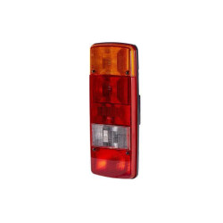 Galinis dešinės pusės žibintas stačiakampis, 12/24V, raudona/gintarinė/balta, užsukamas, 343x75x133mm, Hella 2SK003567661