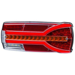 Galinis žibintas RH LED, stačiakampis, 12/24V, balta/oranžinė/raudona, 304x132x48mm, Kramp LA40063