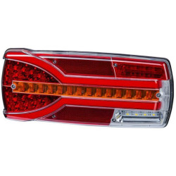 Galinis žibintas LH LED, stačiakampis, 12/24V, balta/oranžinė/raudona, 304x132x48mm, Kramp LA40062