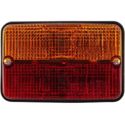 Stačiakampio formos galinis žibintas, 12V, raudonas/oranžinis, užsukamas, 120x55x80mm, Hella 2SD997131051