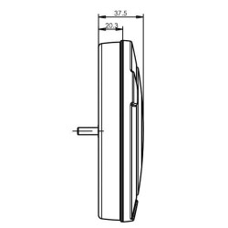 Daugiafunkcis galinis žibintas LED, apvalus, 12-24V, Ø 152mm, Kramp LA40003