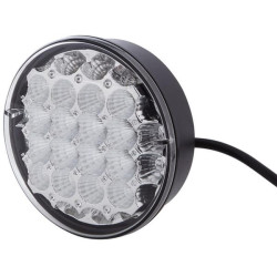 Galinis šviesos diodas, 4,50 W, apvalus, 12/24 V, geltonas / skaidrus, užsukamas, Ø 122,5 mm, 24 šviesos diodai, Hella 2SD344200