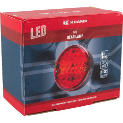 Daugiafunkcis galinis žibintas LED, apvalus, 12-24V, Ø 142mm, Kramp LA40041