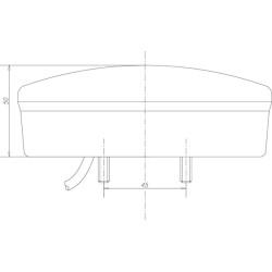 Daugiafunkcis galinis žibintas LED, apvalus, 12-24V, Ø 142mm, Kramp LA40041