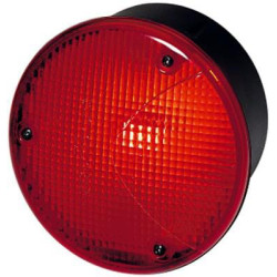 Stabdžių žibintas apvalus, 12/24V, raudonas, užsukamas, Ø 122,5 mm, Hella 2TA964169061