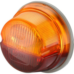 Galinis apvalus žibintas, 12V, raudonas/oranžinis, užsukamas, Ø 78mm, Hella 2SB001259261