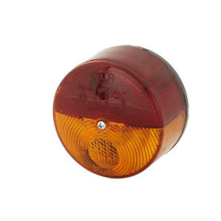 Galinis apvalus žibintas, 24V, raudona/oranžinė, užsukamas, Ø 82mm, Hella 2SW003185041