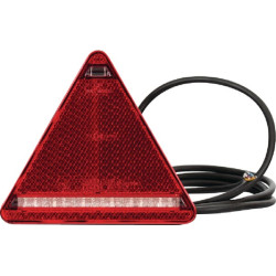 Galinis žibintas LH LED, trikampis, 12/24V, raudonas, užsukamas, 60,3x163 mm, Waś 1400300324