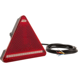 Daugiafunkcinis galinis KŠ žibintas LED, trikampis, 12-24V, 163x144x38.8mm, Kramp LA40027