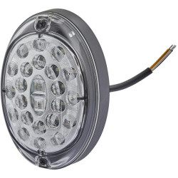 Galinis šviesos diodas, ovalus, 12/24V, skaidrus, užsukamas, 24 LED, Hella 2SD343390011